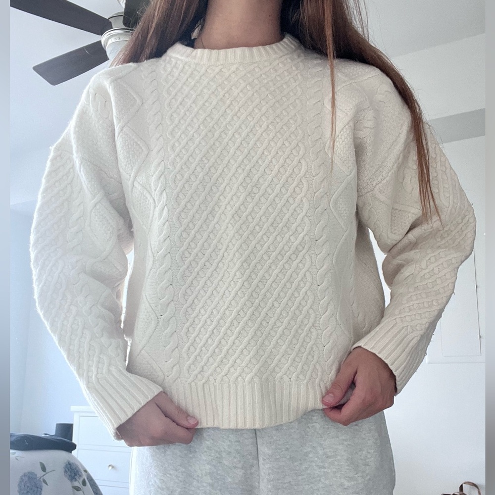 Sunday Best Cable Knit Sweater - Cream
